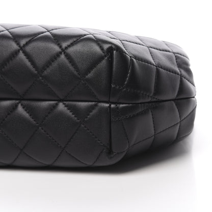 Chanel Lambskin Quilted Accordion Tote Black 10 of 12