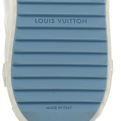 Louis Vuitton Calfskin Time Out Bow Sneakers 37.5 Blue 7 of 11