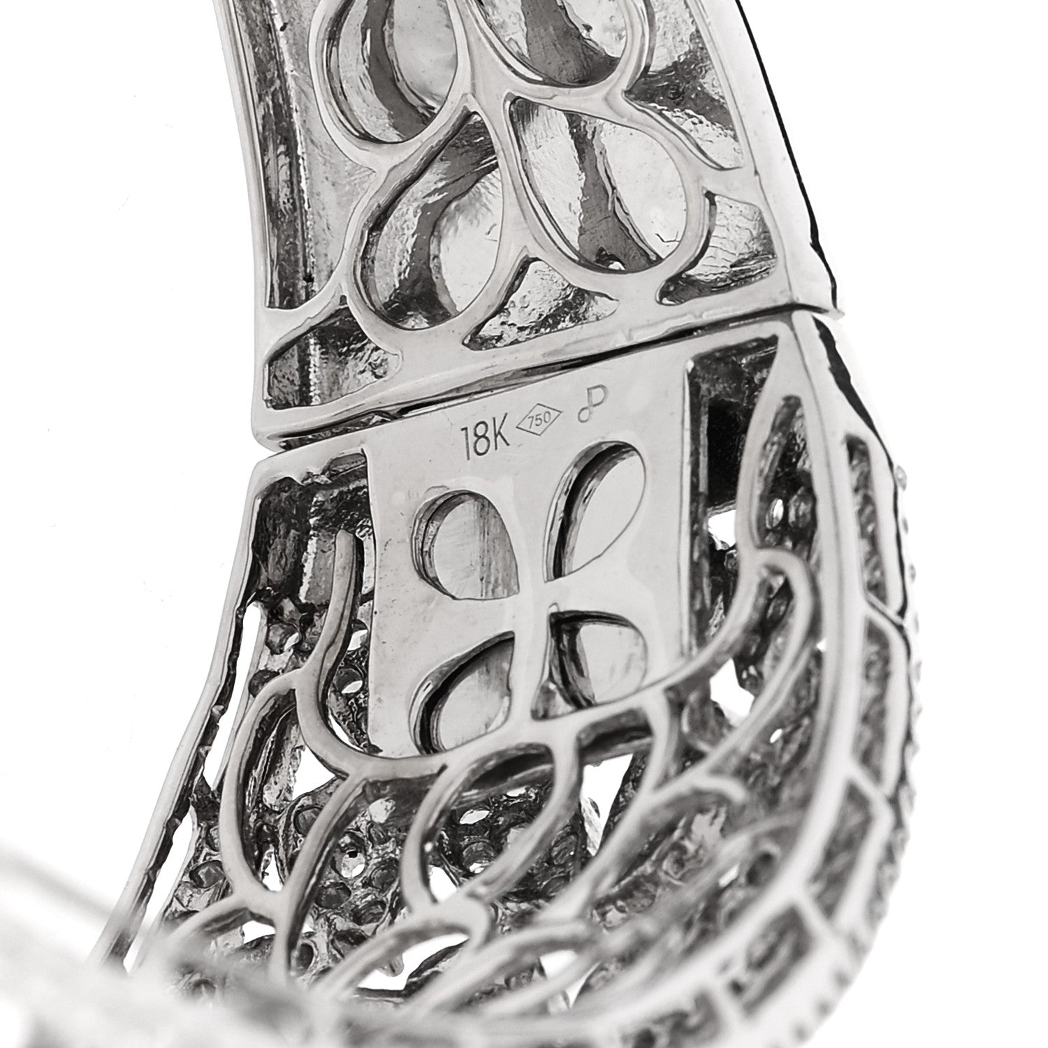 Parker & West by FASHIONPHILE 18K White Gold Diamond 10.80ctw Bangle Bracelet 5 of 6