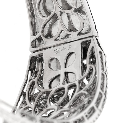 Parker & West by FASHIONPHILE 18K White Gold Diamond 10.80ctw Bangle Bracelet 5 of 6