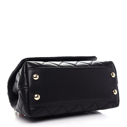 Chanel Goatskin Quilted Rainbow Extra Mini Coco Handle Flap Black 4 of 10
