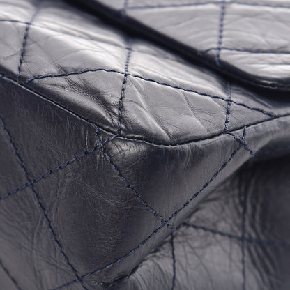 Chanel Aged Calfskin Quilted 2.55 Reissue 227 Flap Navy Blue 10 of 13