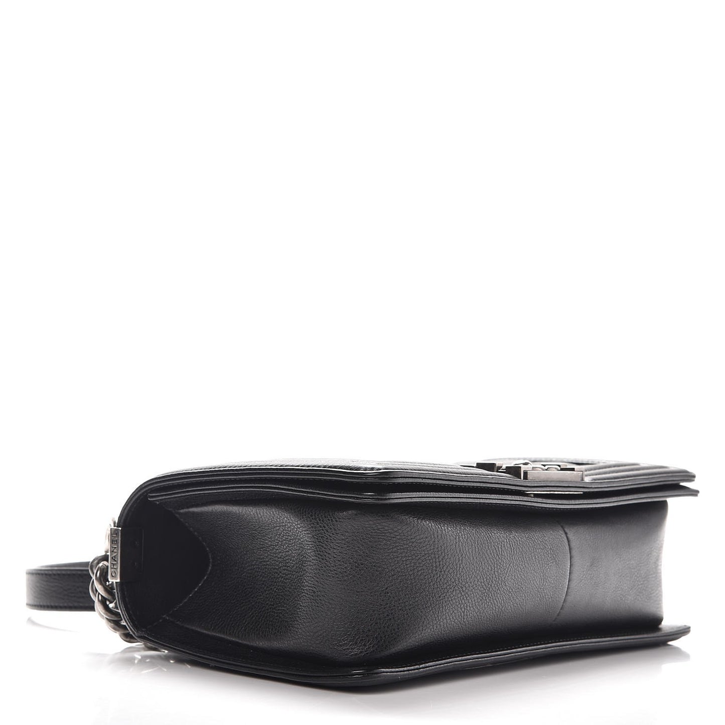 Calfskin Quilted Medium Boy Flap Black