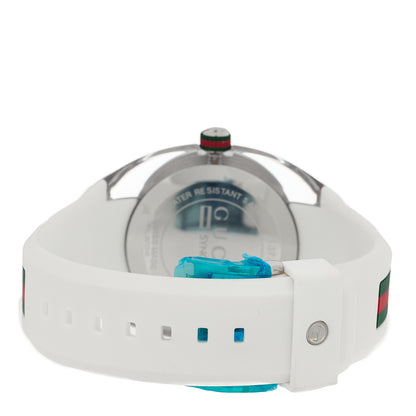 Gucci Stainless Steel Rubber 46mm Sync Web Quartz Watch White 3 of 4