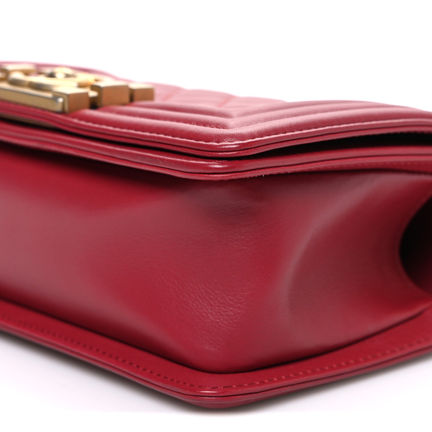 Chanel Lambskin Quilted Small Boy Flap Dark Red 10 of 10