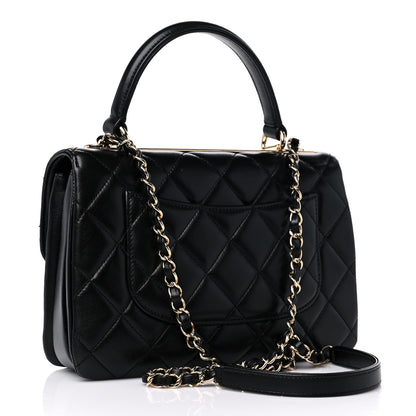 Chanel Lambskin Quilted Small Trendy CC Dual Handle Flap Bag Black 3 of 10