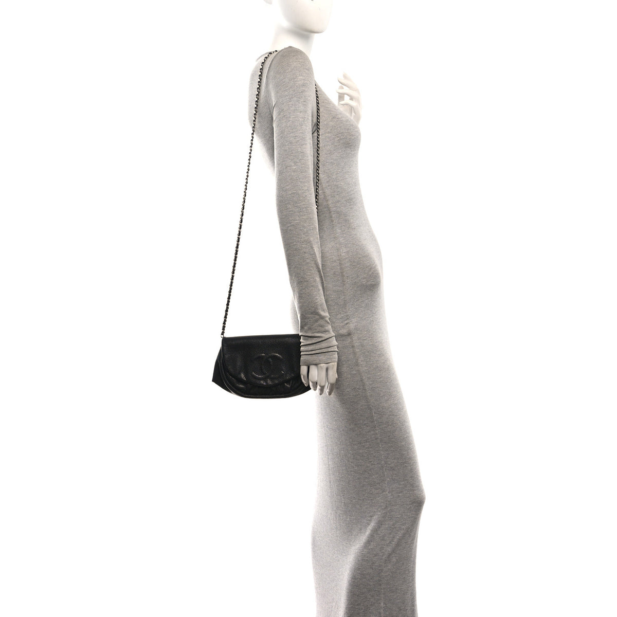 Caviar Half Moon Wallet On Chain WOC Black