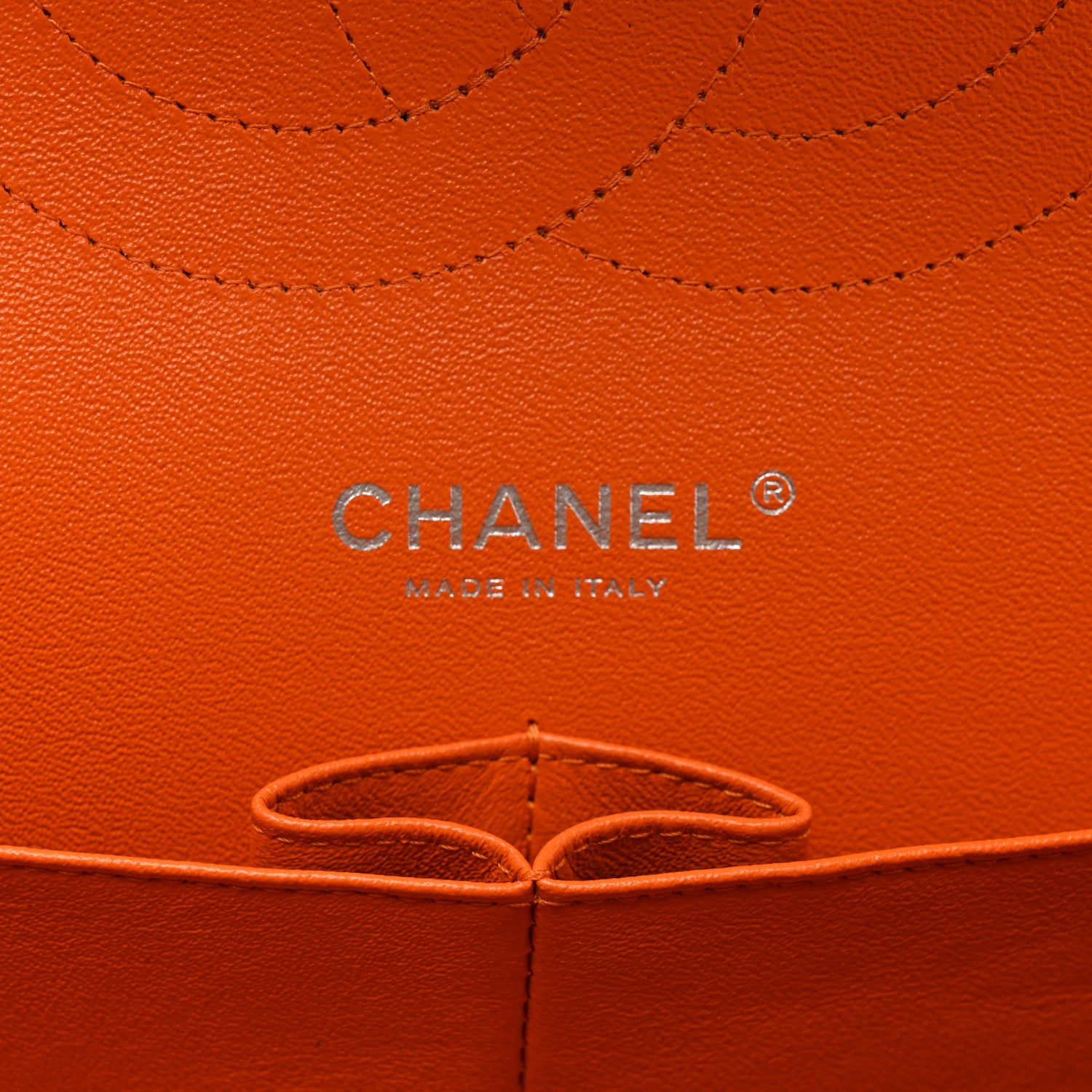 Chanel Patent Quilted Jumbo Double Flap Orange 6 of 10