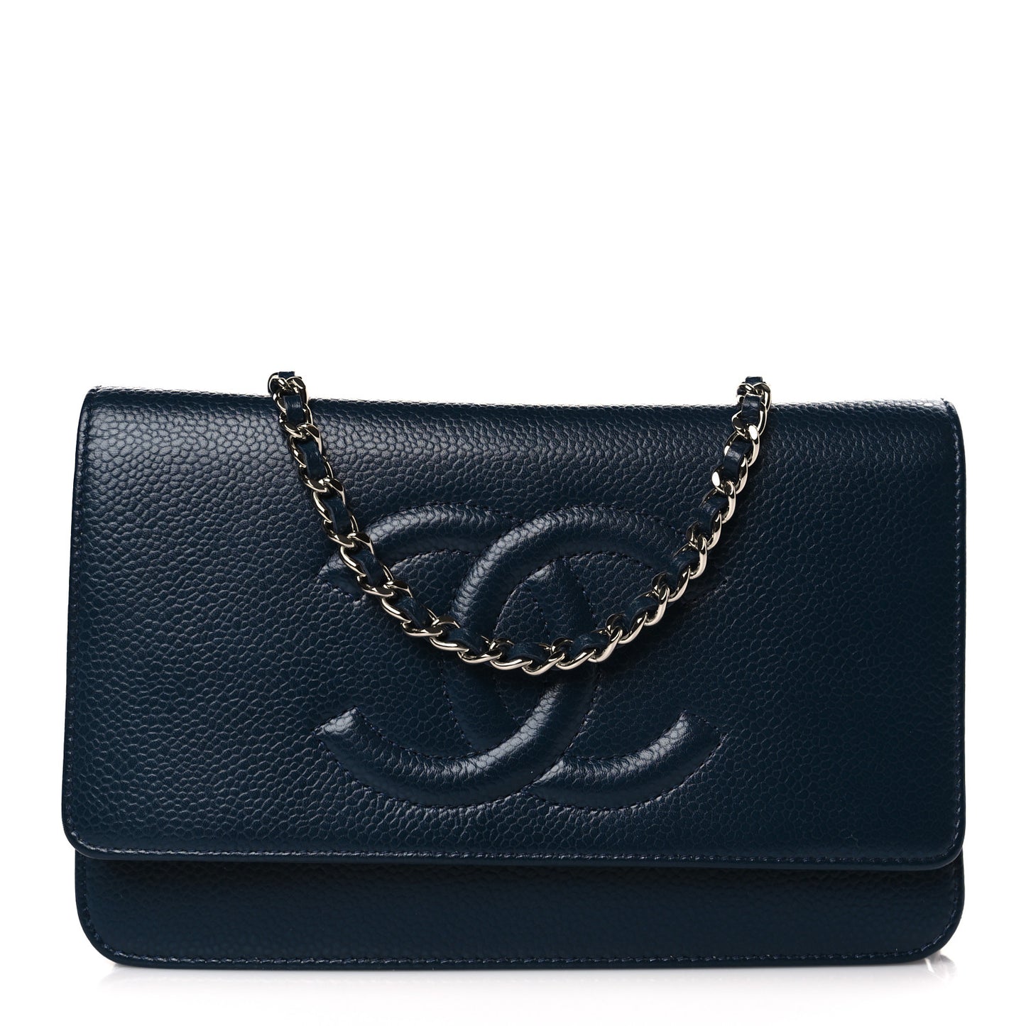Caviar Timeless CC Wallet on Chain WOC Navy Blue
