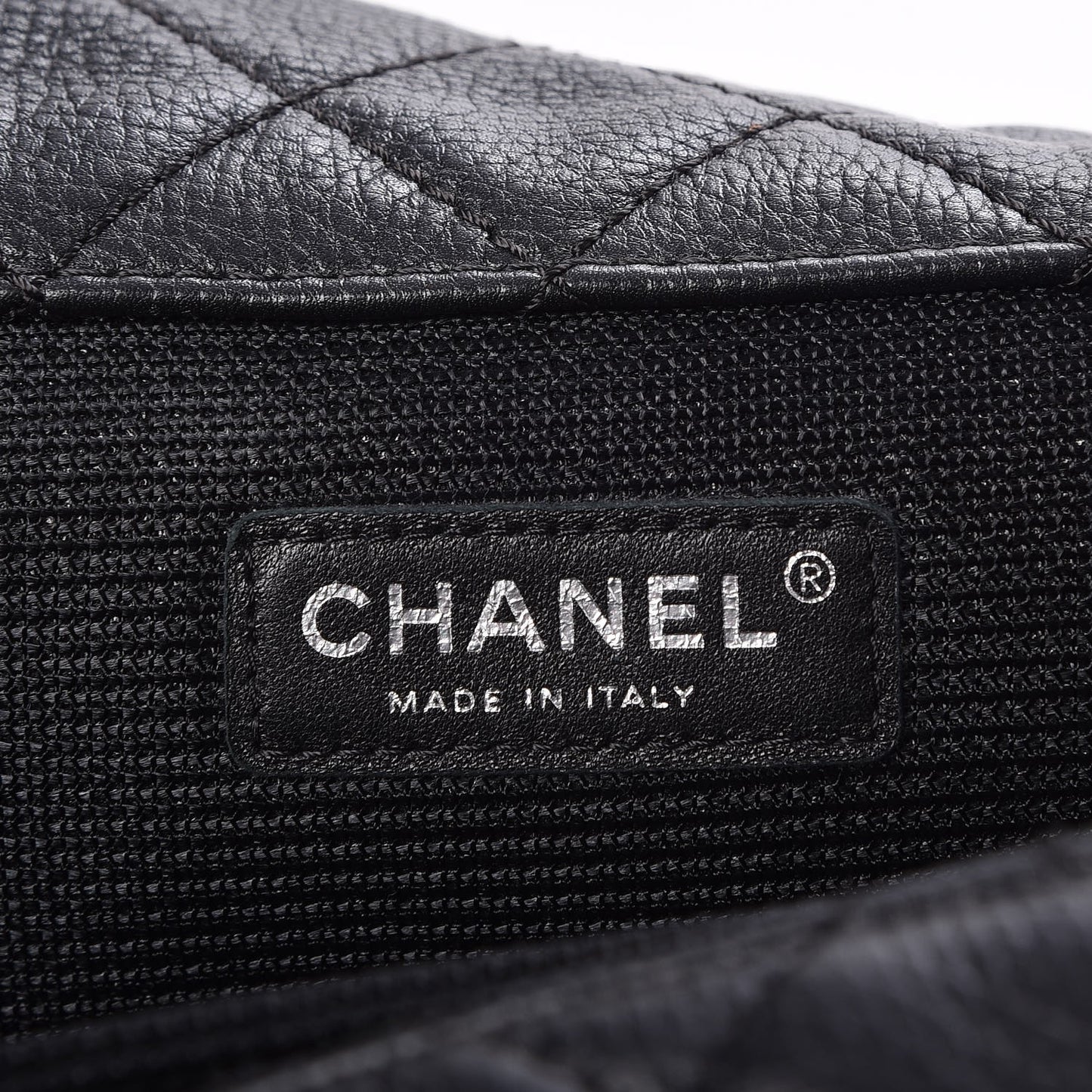 Calfskin Quilted XXL Travel Flap Bag Black