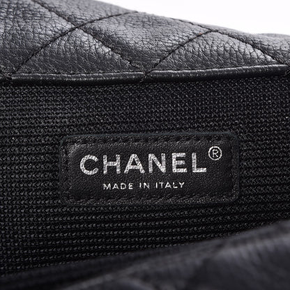 Chanel Calfskin Quilted XXL Travel Flap Bag Black 6 of 7