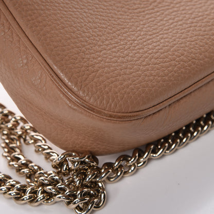 Gucci Pebbled Calfskin Medium Soho Flap Crossbody Camelia 14 of 14