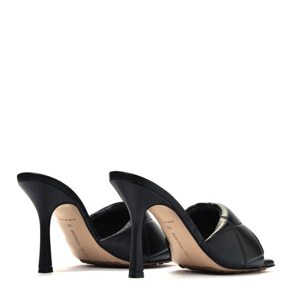 Bottega Veneta Nappa Quilted Rubber Lido Mule Sandals 39 Black 3 of 4