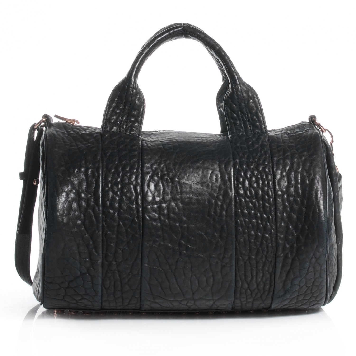 Alexander Wang Leather Rocco w Rose Gold Hardware Black 1 of 6