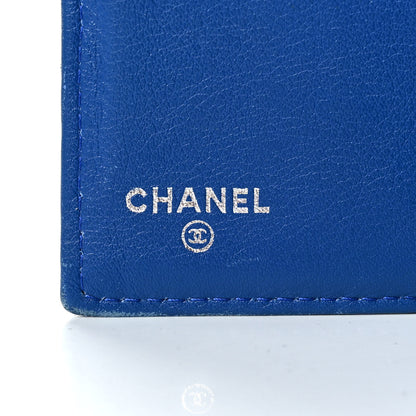 Chanel Patent Calfskin Quilted Large Flap Wallet Blue 6 of 12