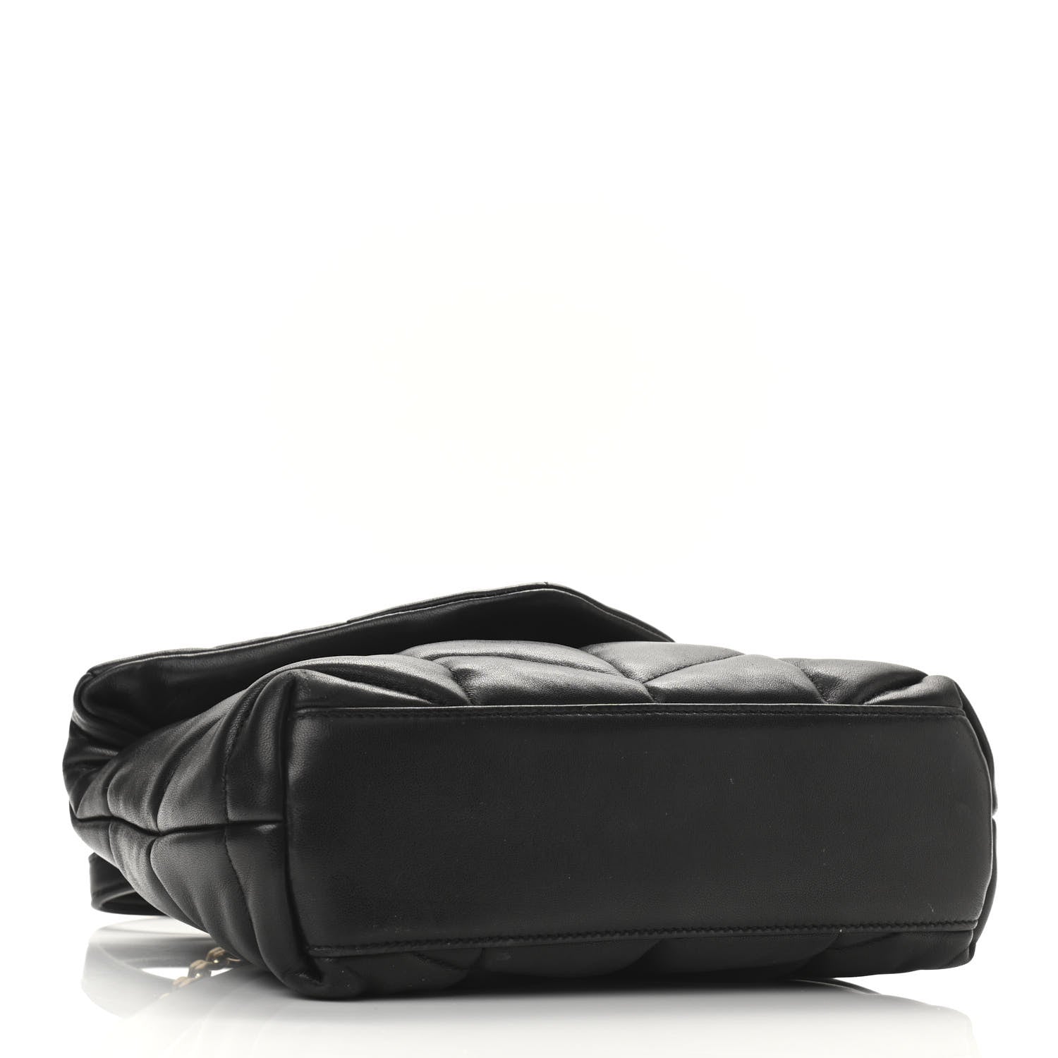 Saint Laurent Lambskin Quilted Toy Loulou Puffer Monogram Chain Satchel Black 4 of 11