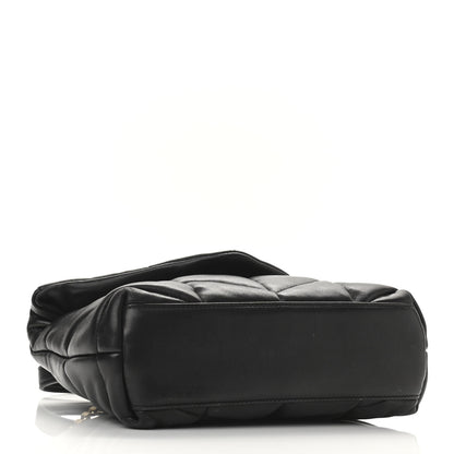 Saint Laurent Lambskin Quilted Toy Loulou Puffer Monogram Chain Satchel Black 4 of 11