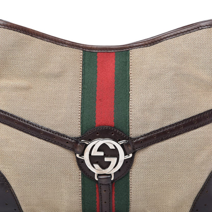 Gucci Canvas Web GG Reins Shoulder Bag Brown 10 of 10