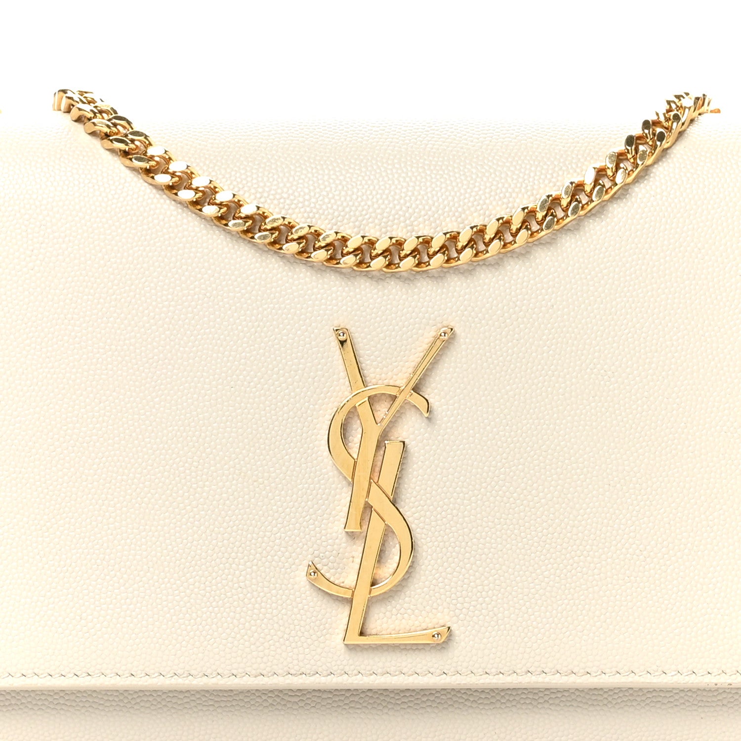 Saint Laurent Grain De Poudre Medium Classic Monogram Kate Satchel Crema Soft 8 of 10