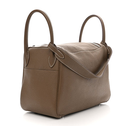 Hermes Taurillon Clemence Lindy 30 Etoupe 3 of 11
