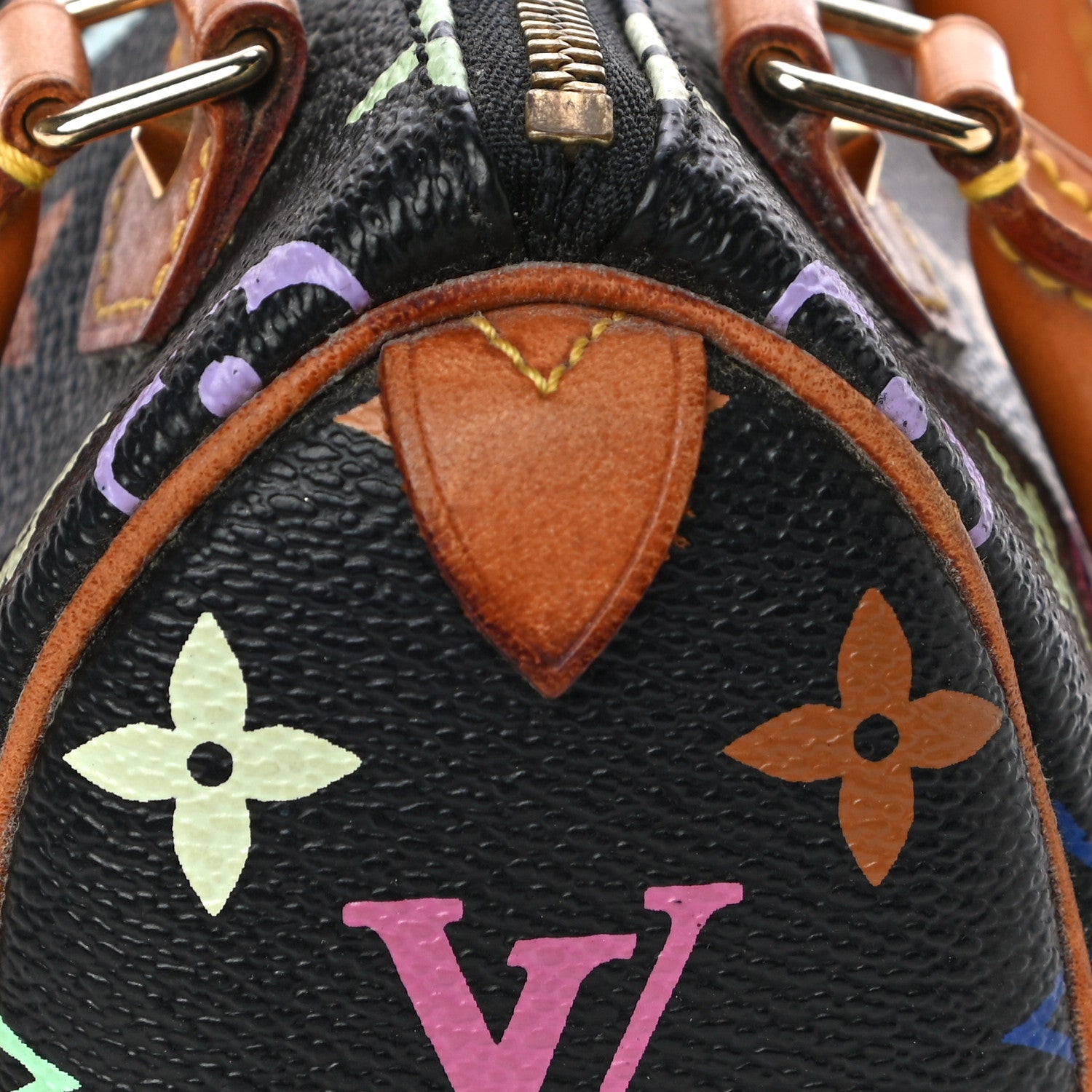 Louis Vuitton Monogram Multicolor Mini Sac HL Speedy Black 10 of 11