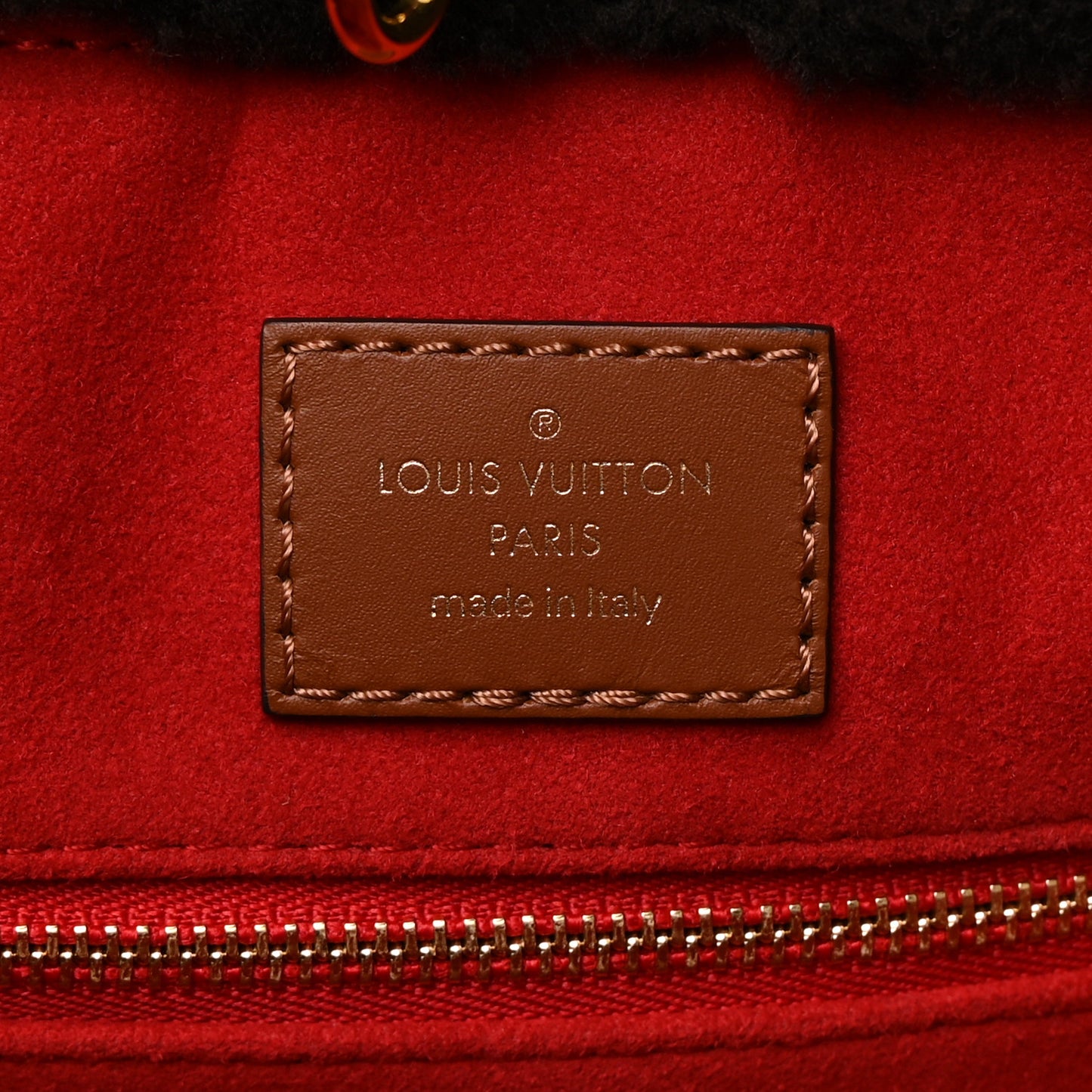 Shearling Monogram Giant Teddy Onthego GM Black White