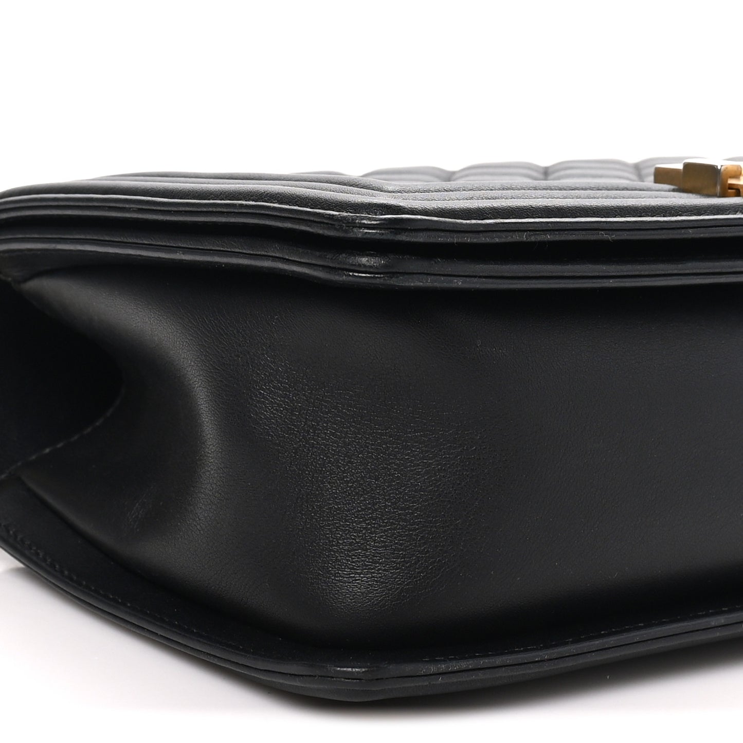 Lambskin Quilted Medium Boy Flap Black