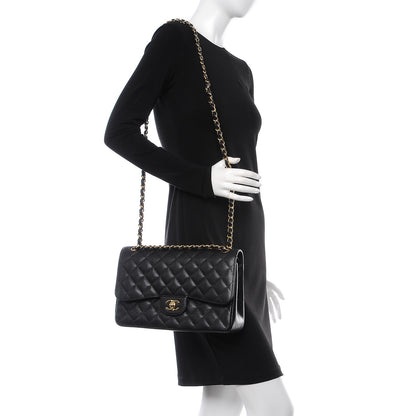 Chanel Caviar Quilted Jumbo Double Flap Black 3 of 8