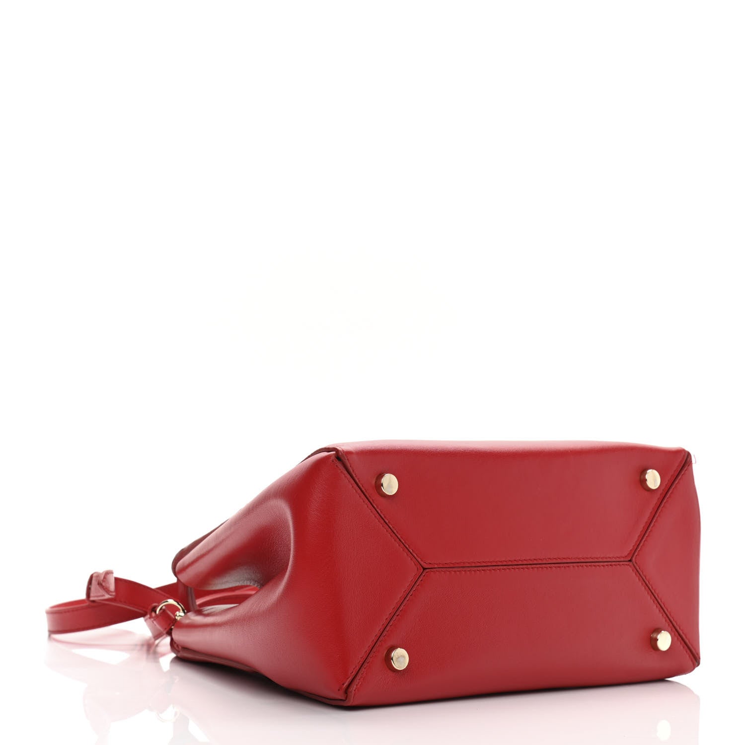 Lanvin Smooth Calfskin Mini Trapeze Red Lipstick 3 of 12
