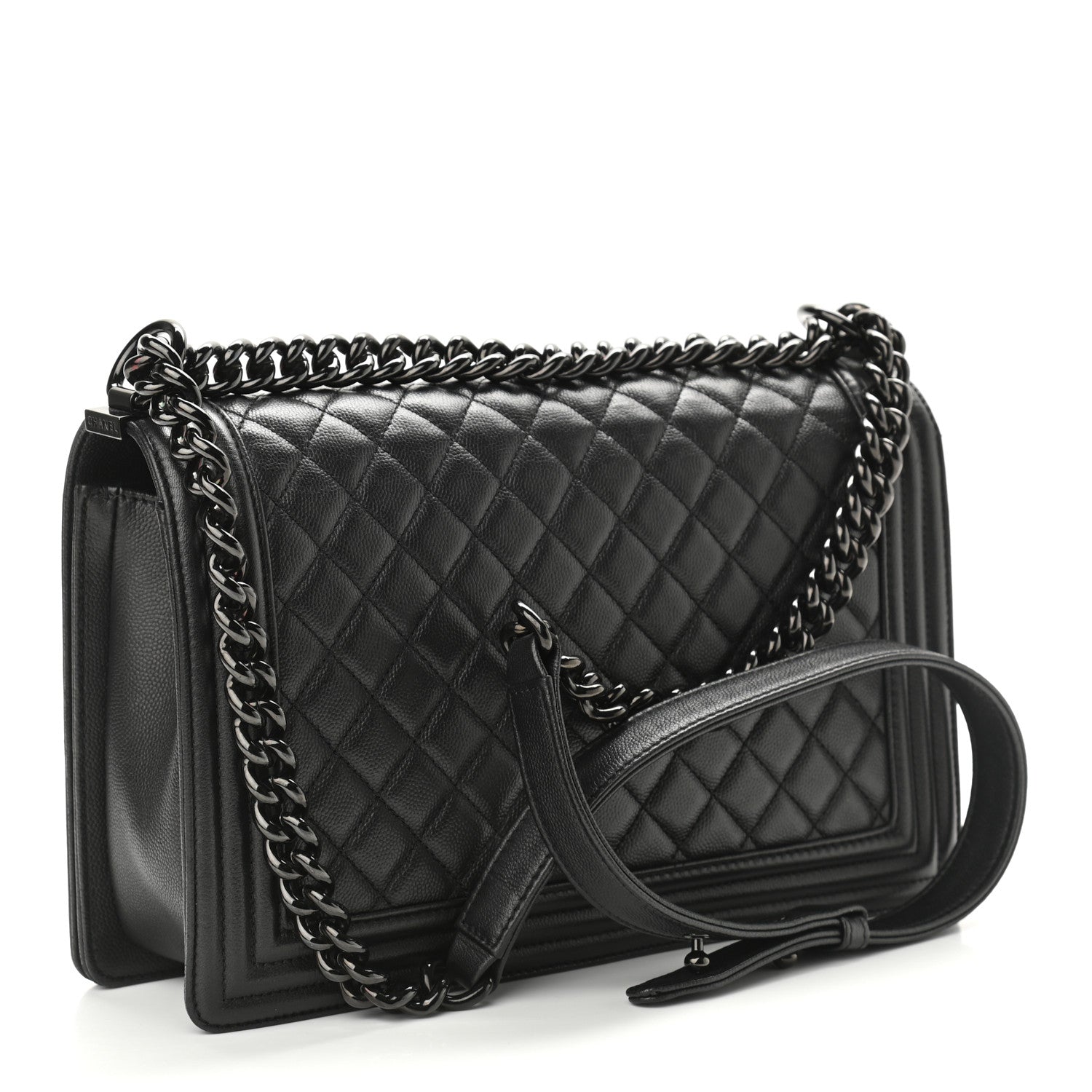 Chanel Caviar Quilted New Medium Boy Flap So Black 3 of 10