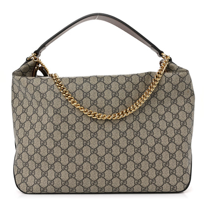Gucci GG Supreme Monogram Large Linea A Hobo Light Brown 1 of 12