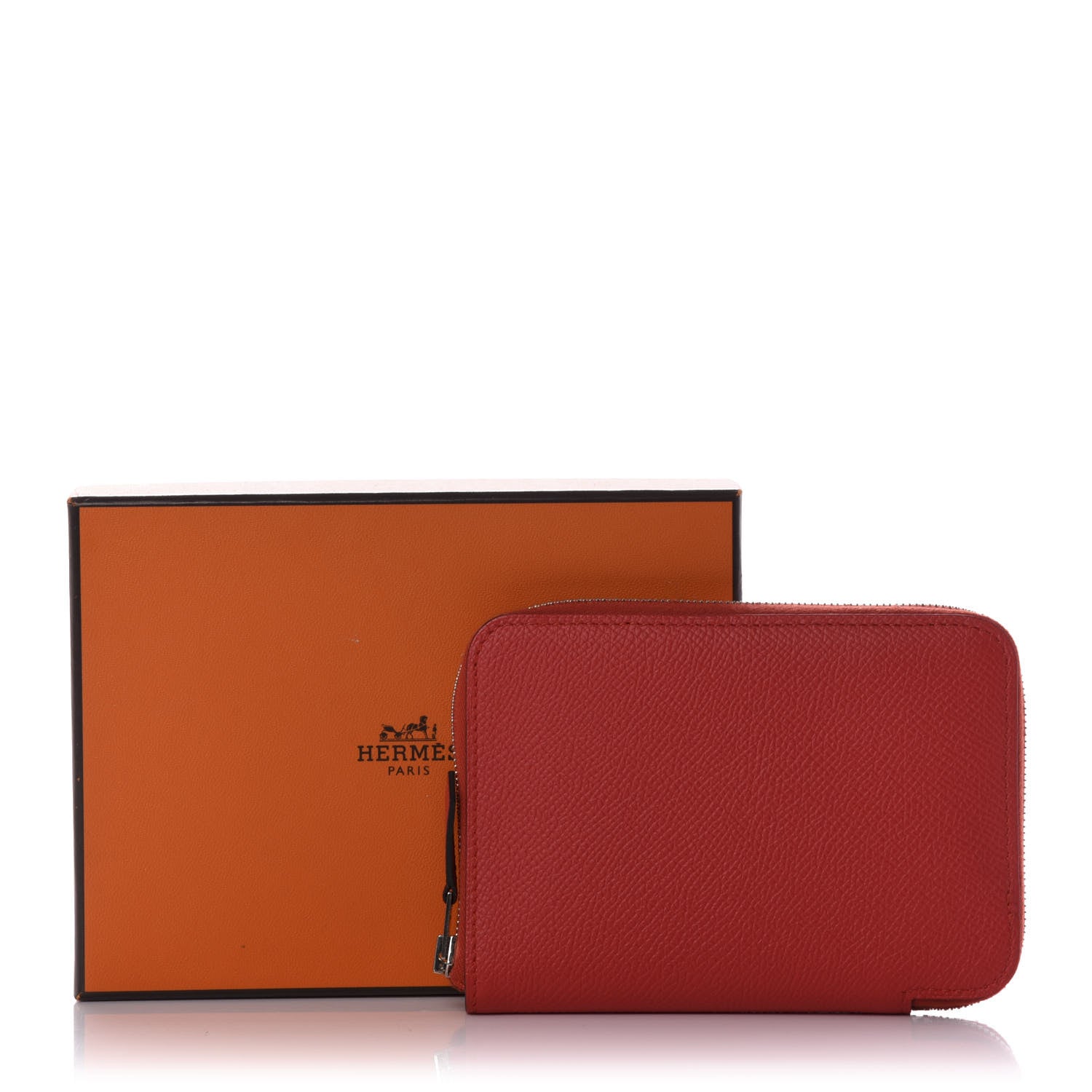 Hermes Epsom Compact Azap Wallet Vermillion 7 of 7