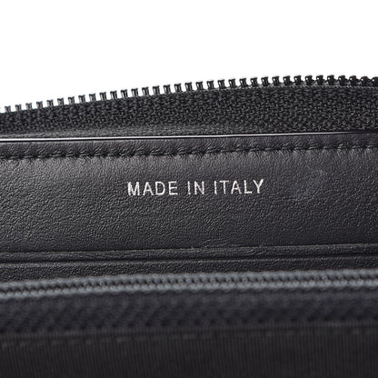 Chanel Calfskin Painted Chevron Embossed Small Boy Zip Wallet Black 7 of 8