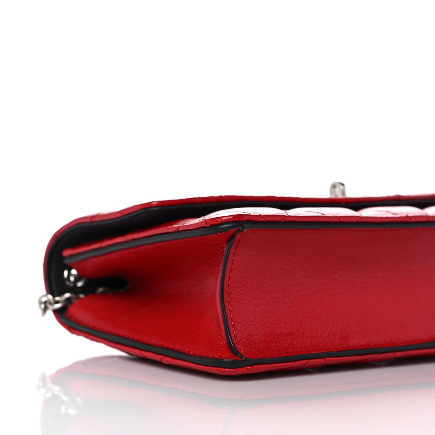 Shiny Buffalo Quilted Mini Darley Shoulder Bag Red
