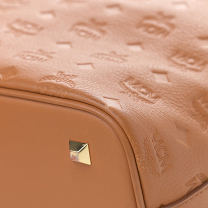 MCM Calfskin Ottomar Monogram Essential Bucket Cognac 12 of 13