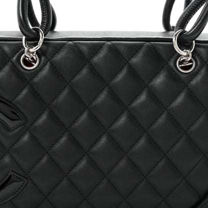 Chanel Calfskin Quilted Large Cambon Bowler Black 8 of 10