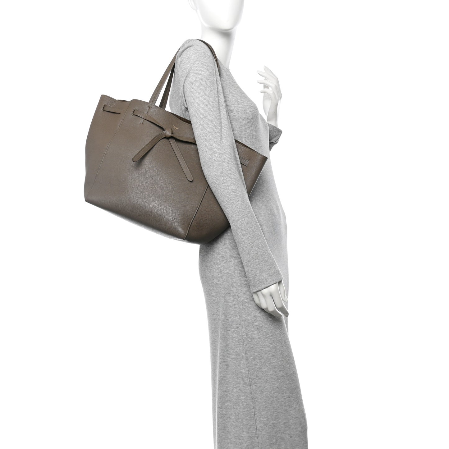 Soft Grained Calfskin Small Belt Cabas Phantom  Taupe
