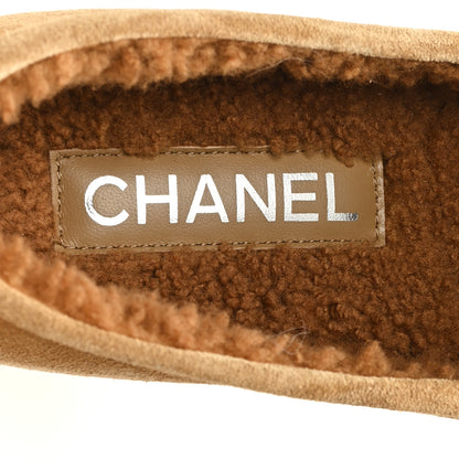 Chanel Suede Calfskin CC Loafers 37 Dark Beige 8 of 9