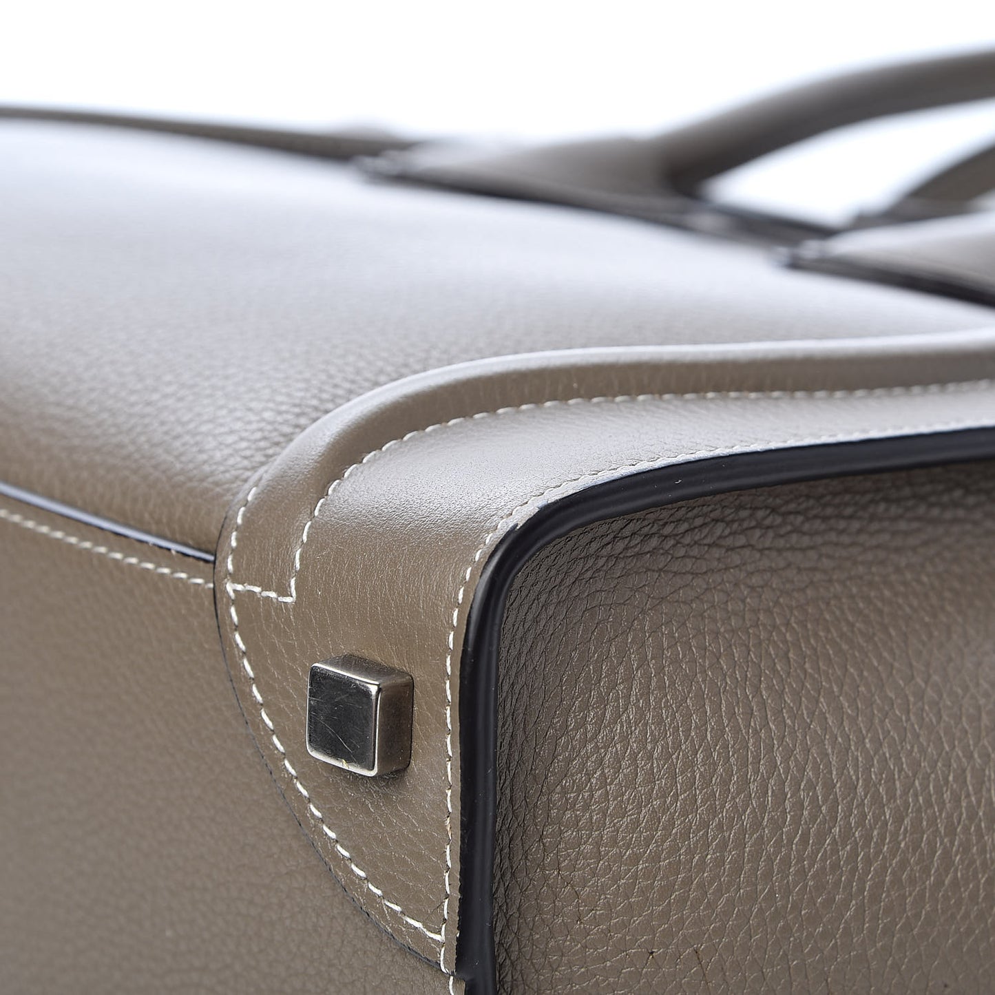 Drummed Calfskin Micro Luggage Souris