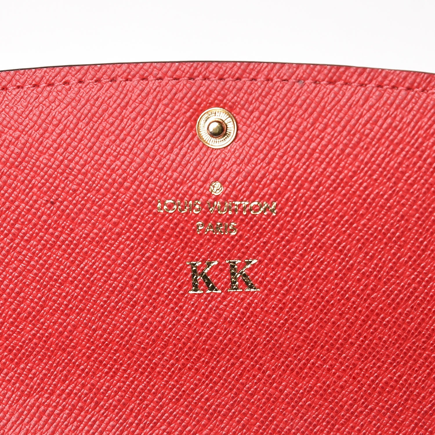 Louis Vuitton Damier Ebene Emilie Wallet Red 6 of 10