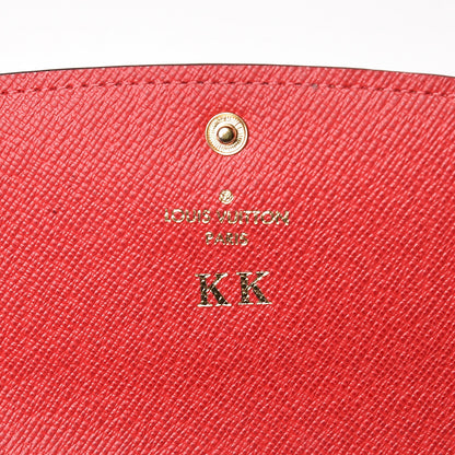Louis Vuitton Damier Ebene Emilie Wallet Red 6 of 10