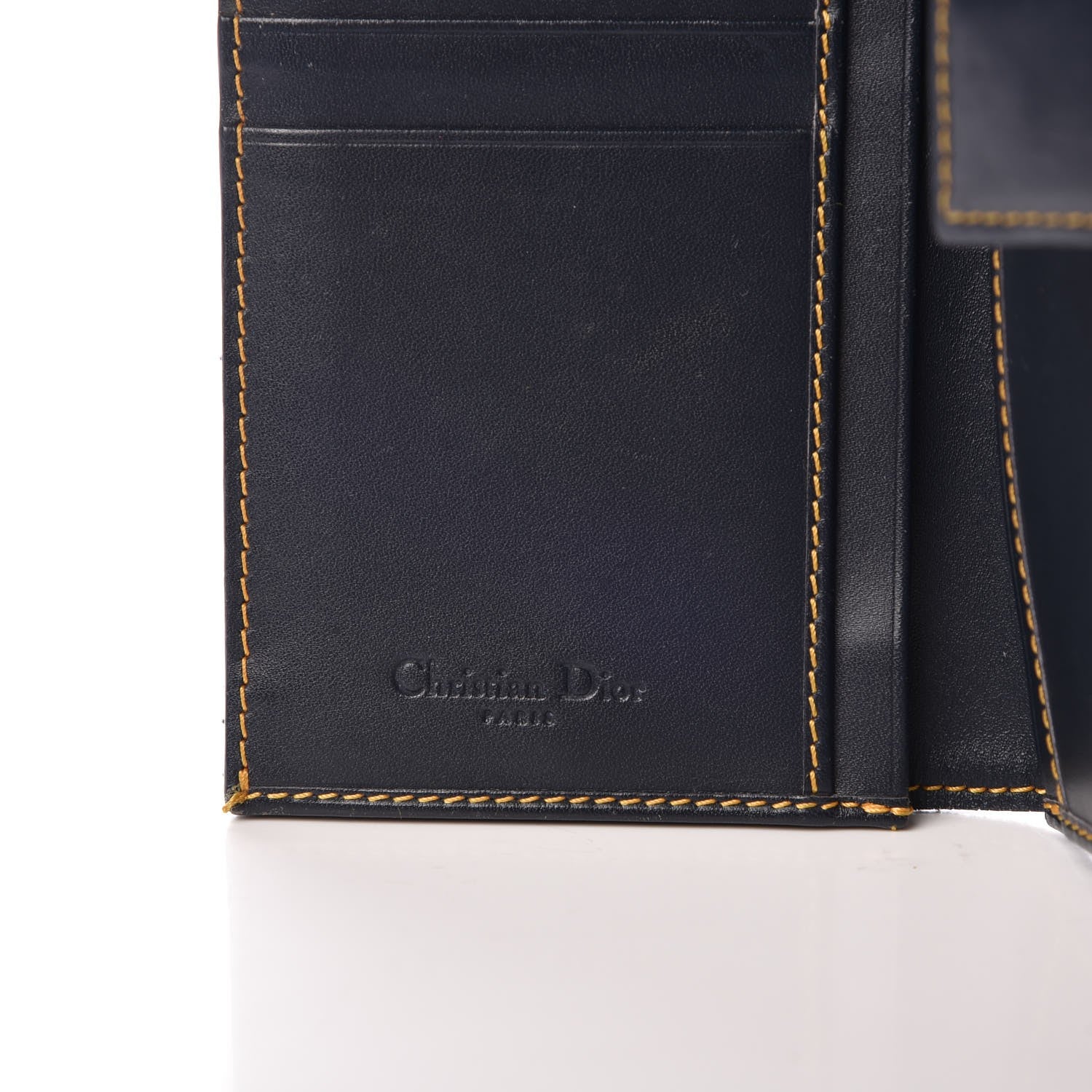 Christian Dior Monogram Saddle Wallet Navy 6 of 7
