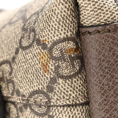 Gucci GG Supreme Monogram Textured Dollar Calfskin Web Small Ophidia Dome Shoulder Bag Beige Ebony New Acero 10 of 10