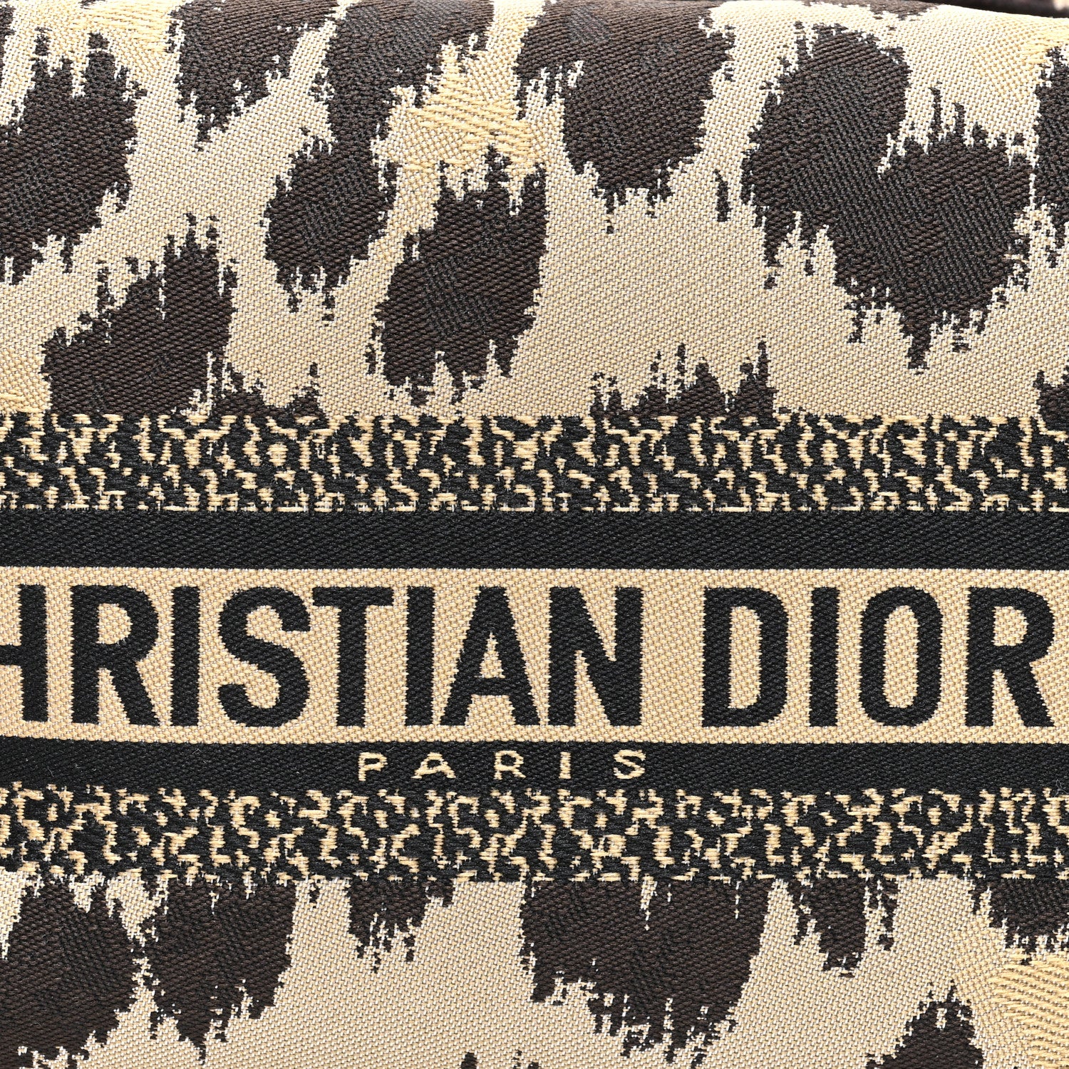 Christian Dior Canvas Mizza Embroidered Leopard DiorTravel Nomad Pouch Beige 7 of 9