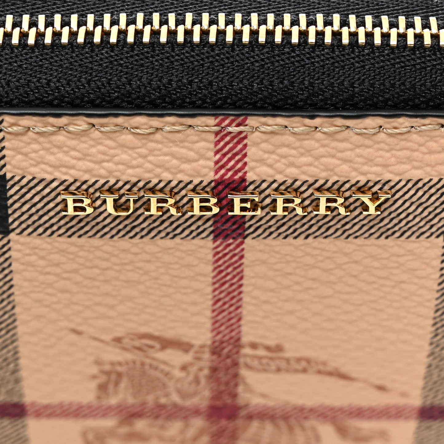 Haymarket Check Large Ziggy Zip Around Wallet Black