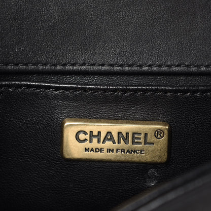 Chanel Lambskin Tile Embroidered Small Brasserie Mosaic Boy Flap Black Multicolor 6 of 8