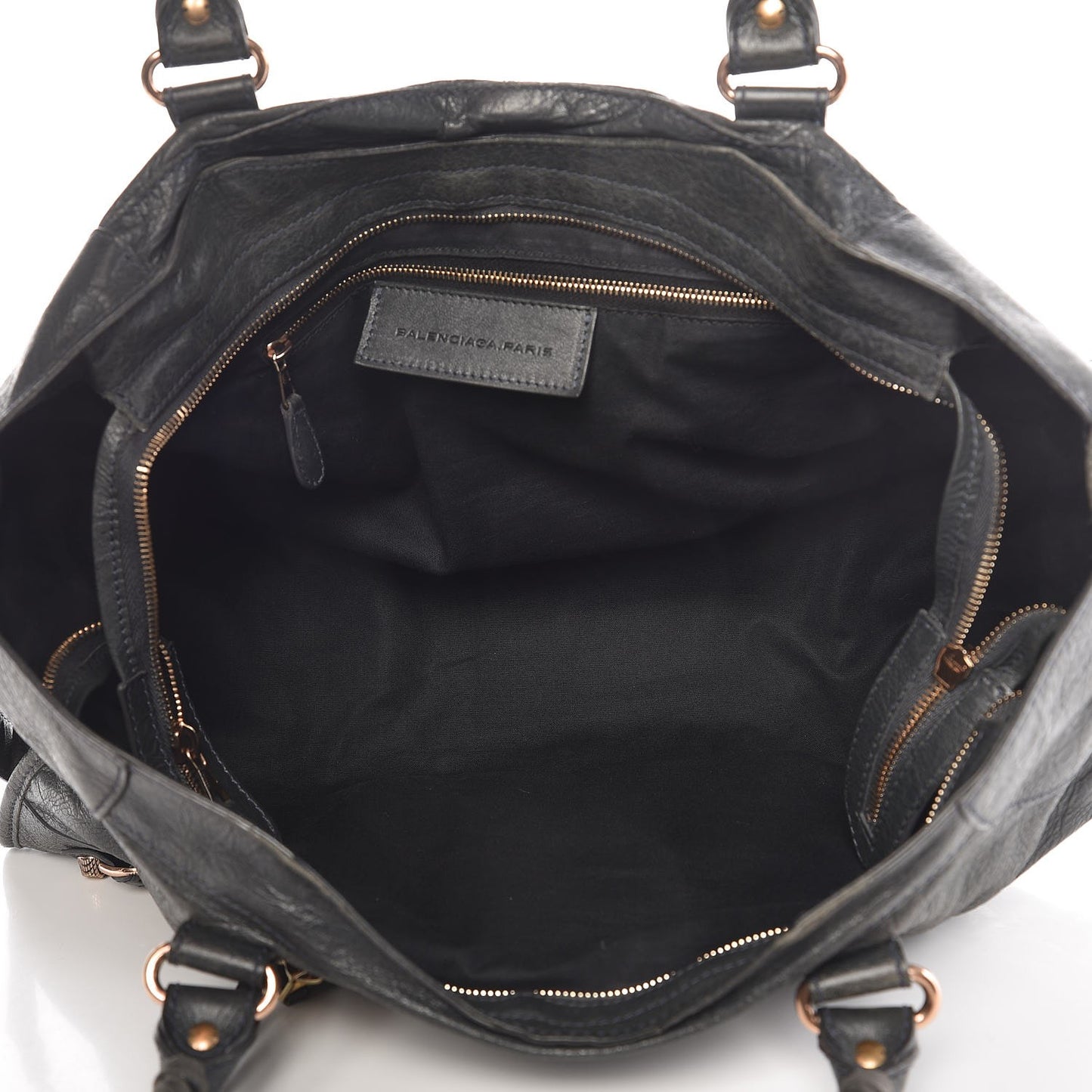 Agneau Giant 12 Rose Gold Hardware Part Time Anthracite