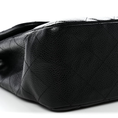 Chanel Caviar Quilted Jumbo Single Flap Black 9 of 11