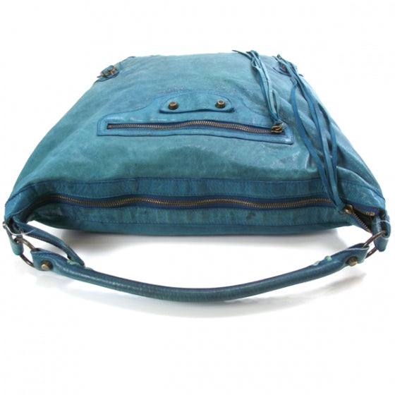 Leather Day Hobo Turquoise