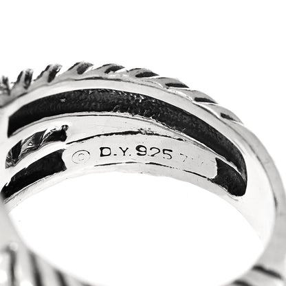 David Yurman Sterling Silver 18K Yellow Gold Diamond Smoky Quartz 11mm Albion Ring 49 4.75 5 of 5